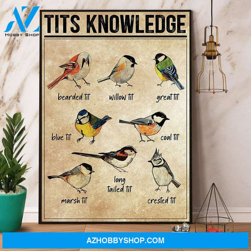 Birds Tits Knowledge Canvas And Poster, Wall Decor Visual Art