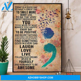 Birds Today Is A Good Day Laugh Love Live Poster Canvas Wall Decor Visual Art