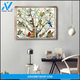 Birds Window Canvas - Hanging Art For Bedroom