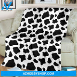 Black And White Cow Print Funny Blanket Gift for Cow Lovers Birthday Gift Home Decor Bedding Couch Sofa Soft and Comfy Cozy
