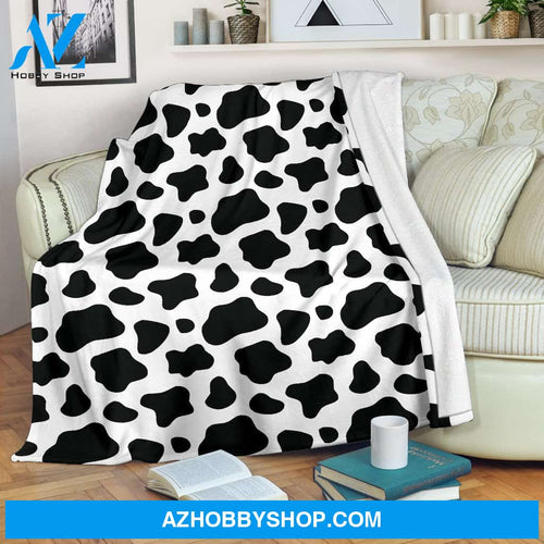 Black And White Cow Print Funny Blanket Gift for Cow Lovers Birthday Gift Home Decor Bedding Couch Sofa Soft and Comfy Cozy
