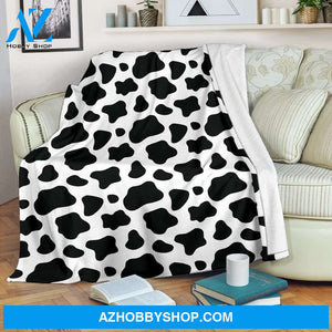 Black And White Cow Print Funny Blanket Gift for Cow Lovers Birthday Gift Home Decor Bedding Couch Sofa Soft and Comfy Cozy