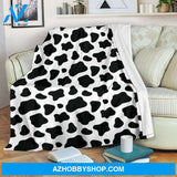 Black And White Cow Print Funny Blanket Gift for Cow Lovers Birthday Gift Home Decor Bedding Couch Sofa Soft and Comfy Cozy
