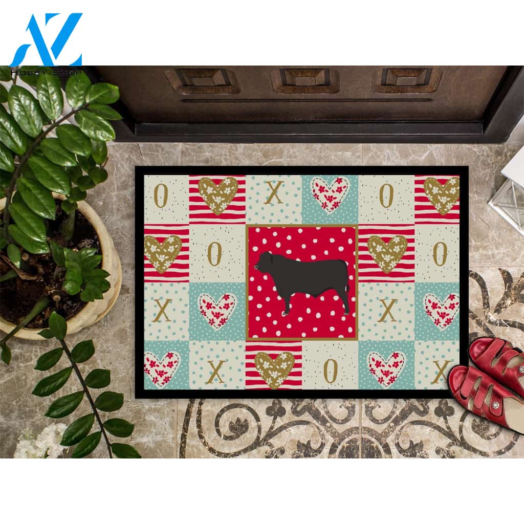Black Angus Cow Doormat Welcome Mat Housewarming Gift Home Decor Funny Doormat Gift For Cow Lovers Gift For Farmer Gift For Family