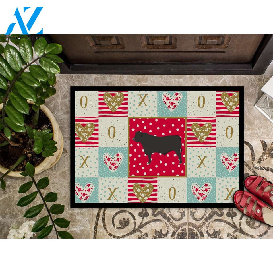 Black Angus Cow Doormat Welcome Mat Housewarming Gift Home Decor Funny Doormat Gift For Cow Lovers Gift For Farmer Gift For Family