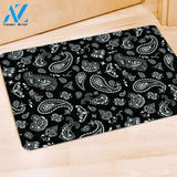 Black Bandana Door Mat