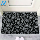 Black Bandana Door Mat
