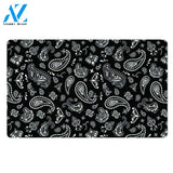 Black Bandana Door Mat