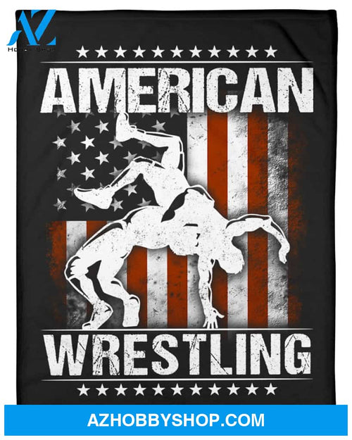 Black Blanket American Wrestling Flag Fleece Blanket Fleece Blanket Home Decor Bedding Couch Sofa Soft And Comfy Cozy Gift For Wrestling Lovers