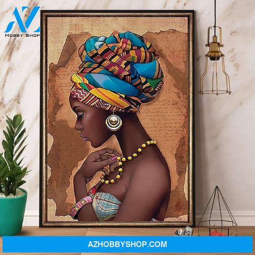 Black Girl African Culture Canvas And Poster, Wall Decor Visual Art