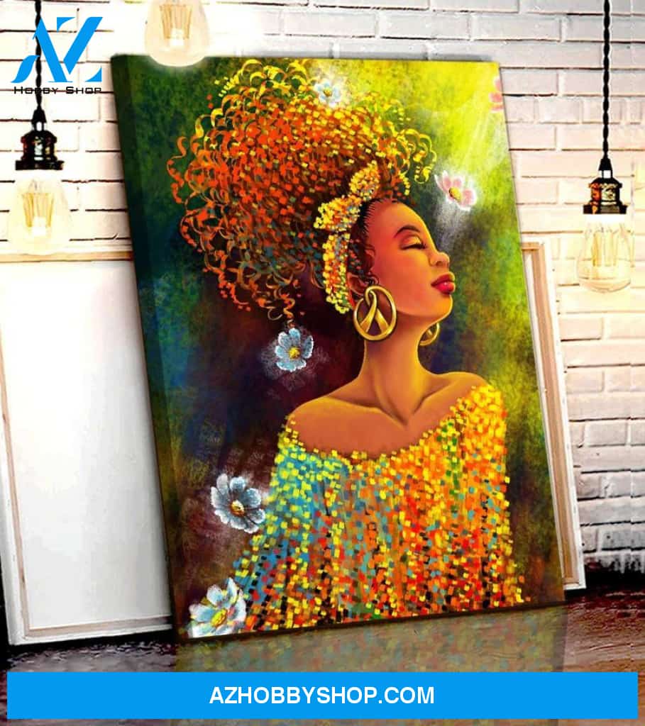 Black Girl Canvas And Poster,Canvas Prints,Wall Decor Visual Art