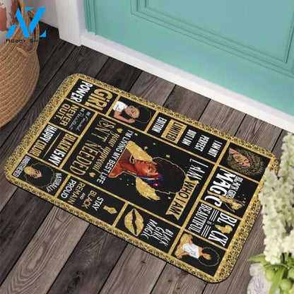 Black Girl Door Mat, New Home Gift, Housewarming Gift, Indoor/Outdoor Mat, Super Absorbent, Non Slip