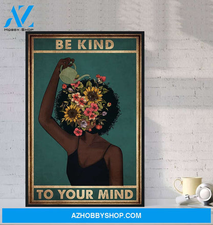 Black Girl Black Girl Mental Health Black Woman Gift Poster Canvas