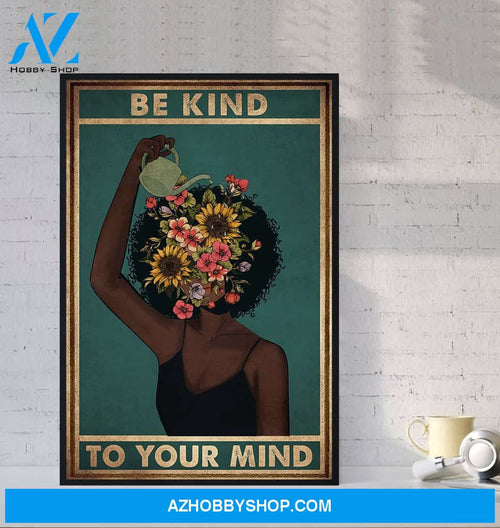 Black Girl Black Girl Mental Health Black Woman Gift Poster Canvas