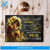 Black Girl Sunflower I’M The Daughter Of The King Who Is Not Moved Canvas And Poster, Wall Decor Visual Art