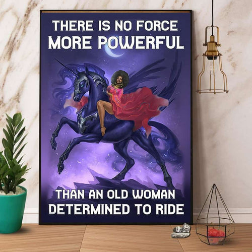 Black Girl There Is No Force More Powerful Paper Poster No Frame Matte Canvas Wall Decor
