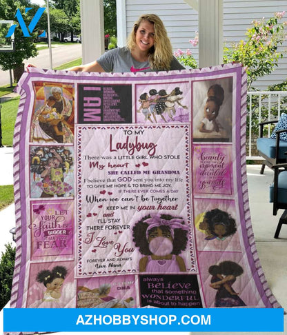 Personalized Black Girl To My Granddaughter Fleece Blanket From Grandma I Love You Forever And Always Great Customized Blanket Gifts For Birthday Christmas Thanksgiving