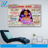 Black Girl You Are Beautiful Canvas Print Wall Art - Matte Canvas