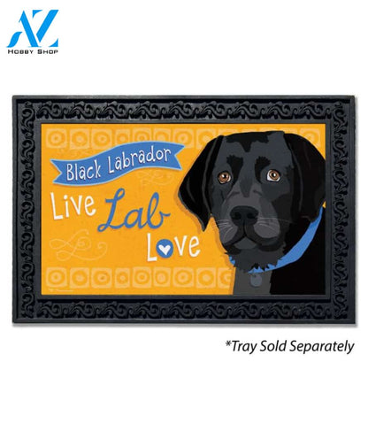 Black Labrador Doormat - 18" x 30"
