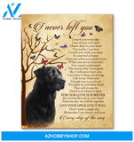 Black Labrador I Never Left You Wall Art Canvas Prints