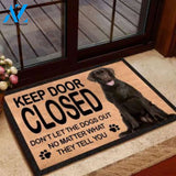 Black Labrador Keep Door Closed Funny Indoor And Outdoor Doormat Warm House Gift Welcome Mat Birthday Gift For Dog Lovers