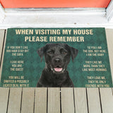 Black Labrador Retrievers House Rules Doormat's Rules Doormat