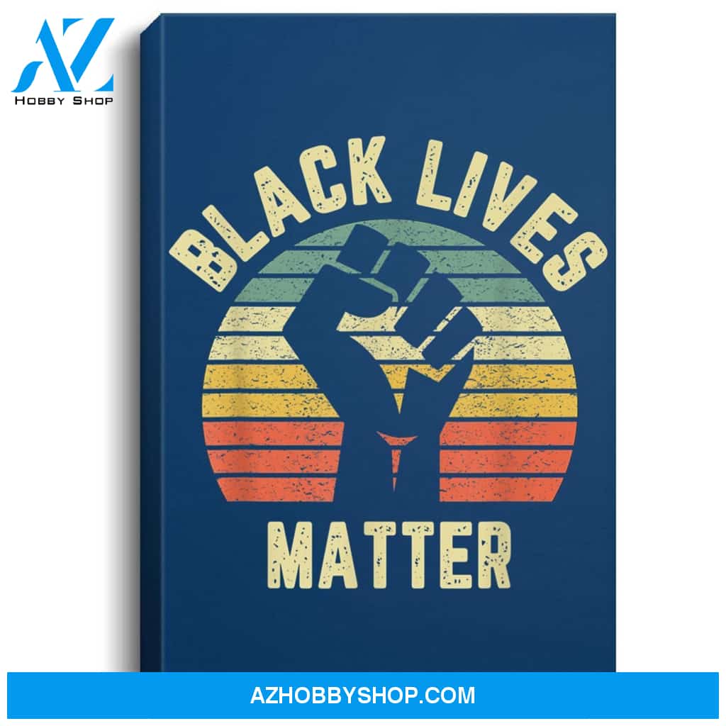 Black Lives Matter Cool Retro Design For Blm Portrait Canvas