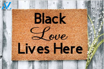 Black Love Lives Here|Custom Doormat