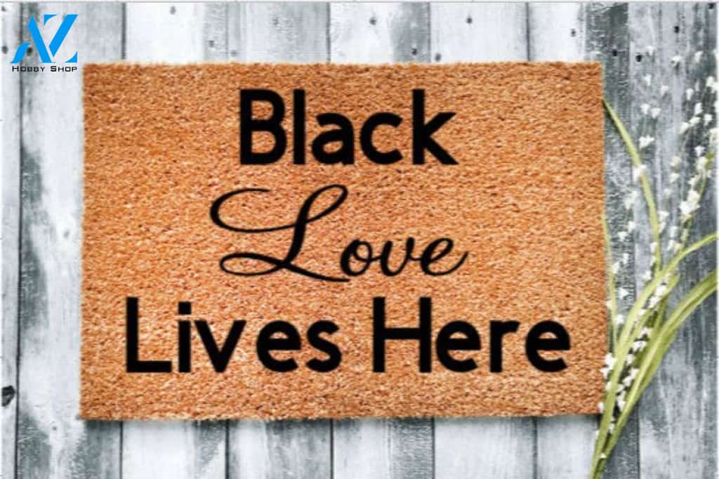 Black Love Lives Here|Custom Doormat