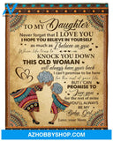 Black Mom To Daughter Never Forget That I Love You Mandala Blanket Gift For Daughter From Mom 