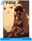 Black Pride Gift For Butterfly Lover Butterflies Black Girl You Are Canvas Art And Poster Ln Black And Proud 365 Smart Black Afro Proud