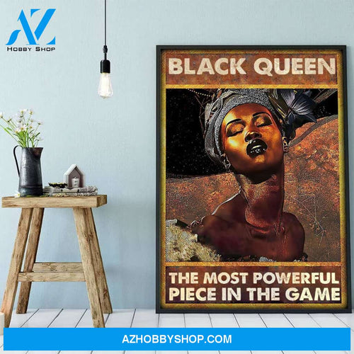 Black Queen In The Game Canvas And Poster, Wall Decor Visual Art 1