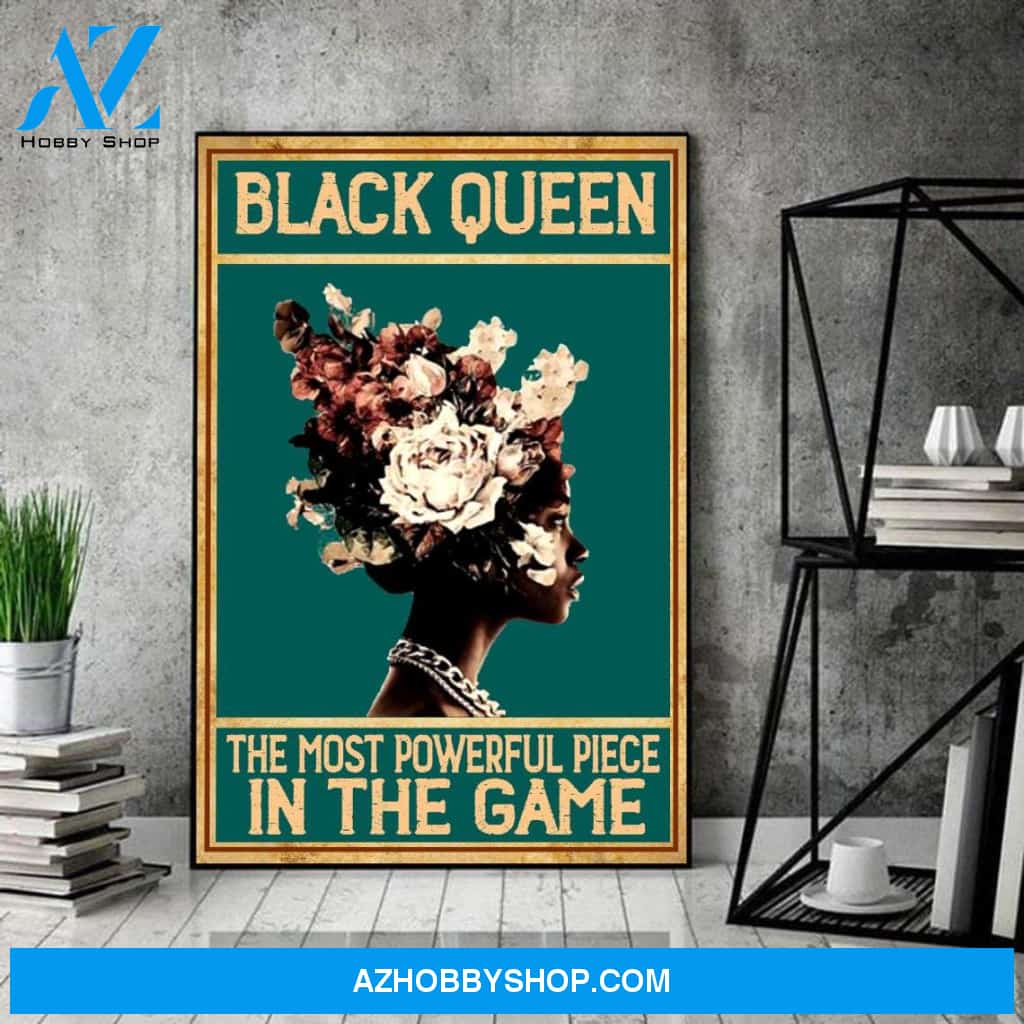 Black Queen In The Game Vertical Poster, Black Queen Angel Canvas And Poster, Wall Decor Visual Art