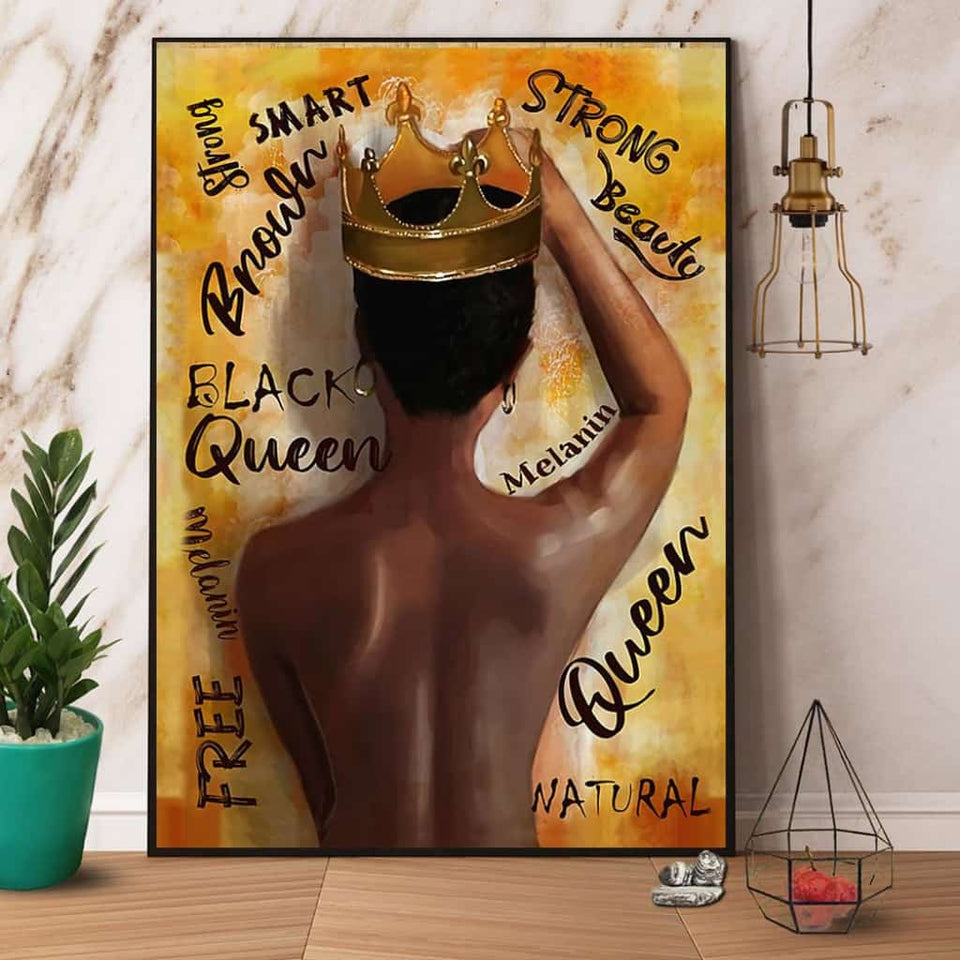 Black Queen Smart Strong Beauty Paper Poster No Frame Matte Canvas Wall Decor