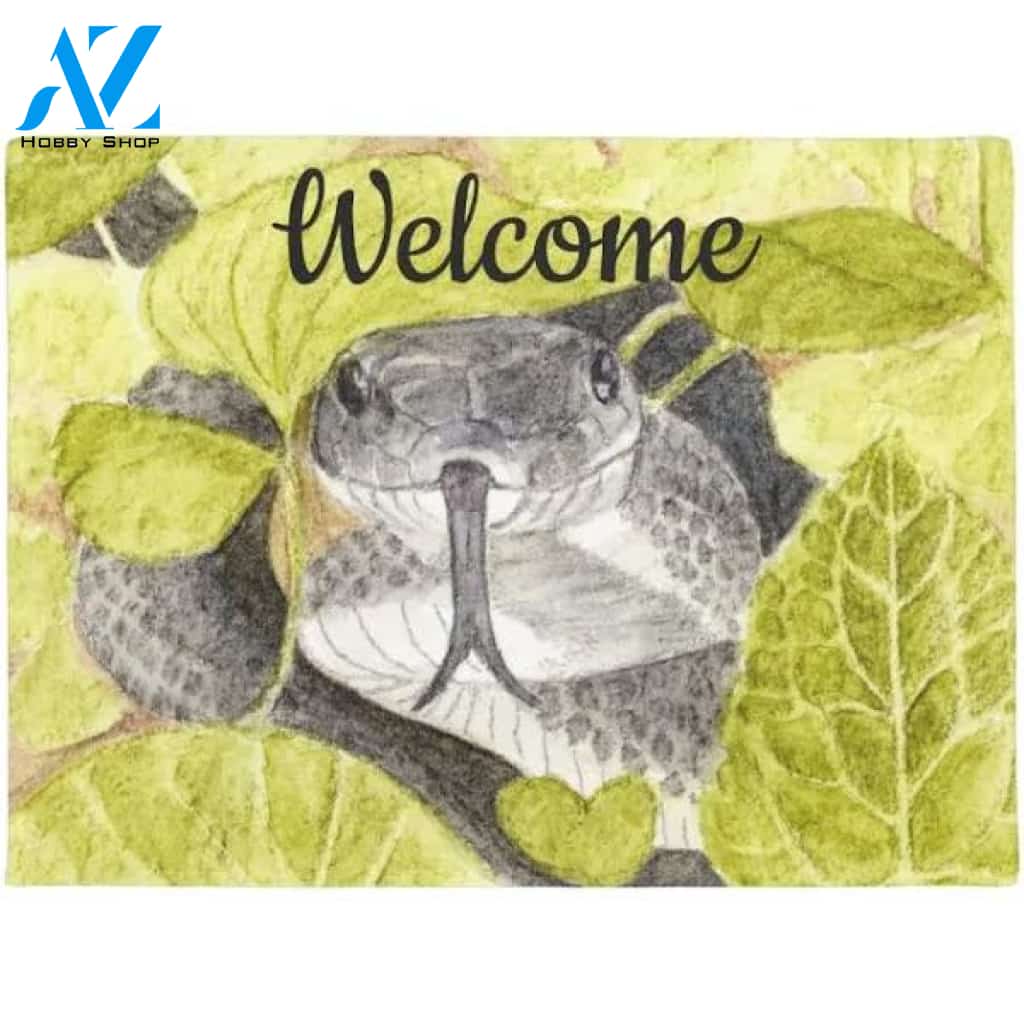 Black Rat Snake Doormat Welcome Mat House Warming Gift Home Decor Funny Doormat Gift Idea