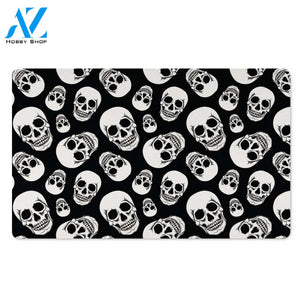 Black Skull Door Mat