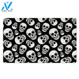 Black Skull Door Mat