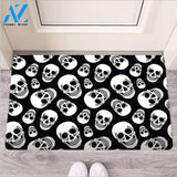 Black Skull Door Mat
