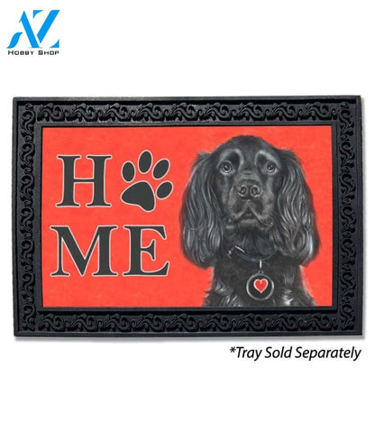 Black Springer Spaniel Doormat - 18" x 30"