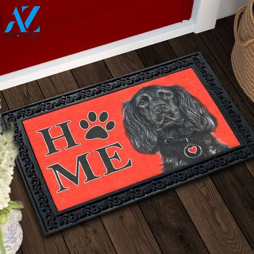 Black Springer Spaniel Doormat - 18" x 30"