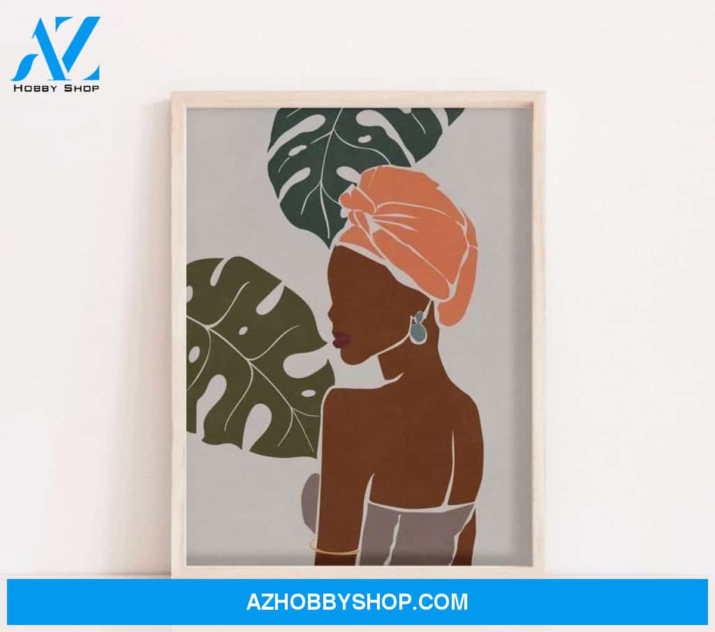 Black Woman Wall Art African Lady Poster Canvas