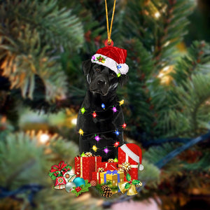 Ornament- black Labrador 1-Dog Be Christmas Tree Hanging Ornament, Happy Christmas Ornament, Car Ornament
