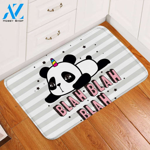 Blah Panda Door Mat