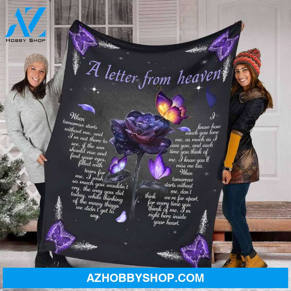 Blanket Butterfly A Letter From Heaven, Blanket For Women, Gift For Men, Birth Day Gift,