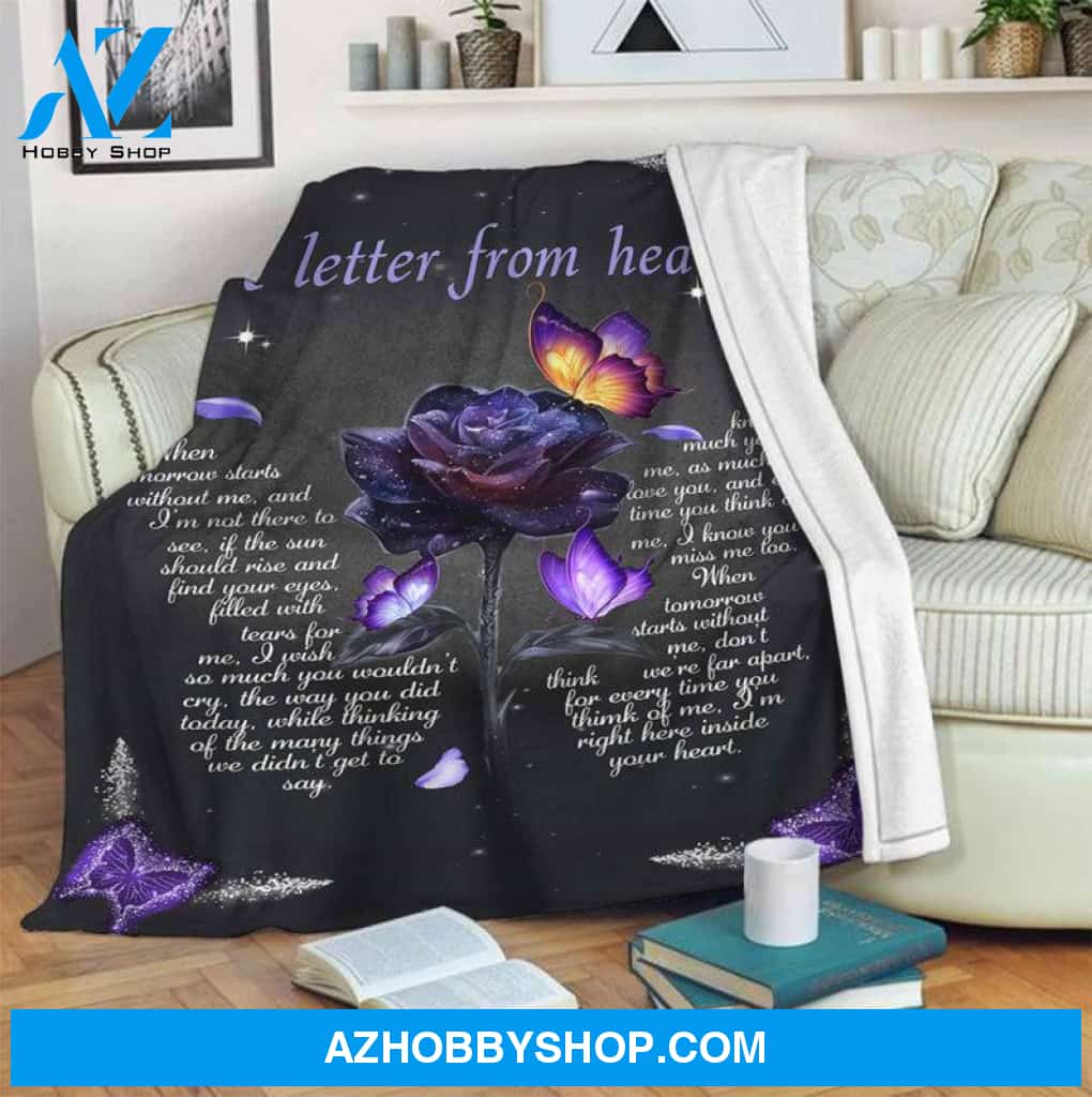 Blanket Butterfly A Letter From Heaven, Blanket For Women, Gift For Men, Birth Day Gift,