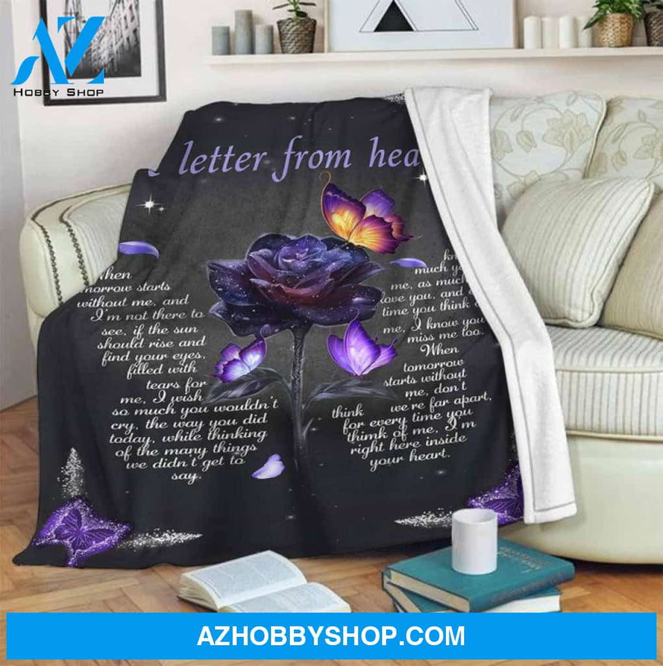 Blanket Butterfly A Letter From Heaven, Blanket For Women, Gift For Men, Birth Day Gift,