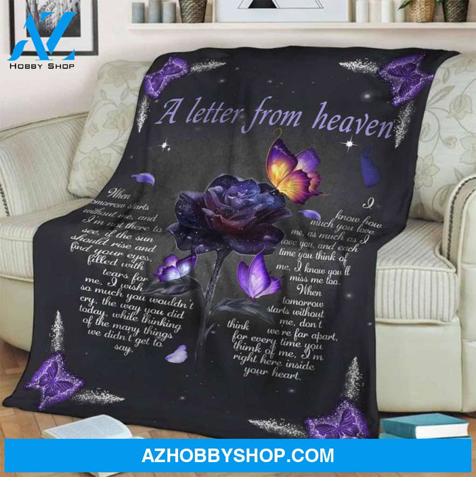 Blanket Butterfly A Letter From Heaven, Blanket For Women, Gift For Men, Birth Day Gift,