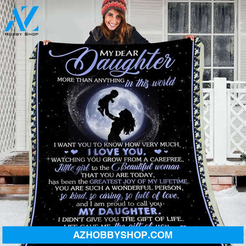 Blanket-Daughter-Beautiful Woman Daughter, Fleece Sherpa Blankets