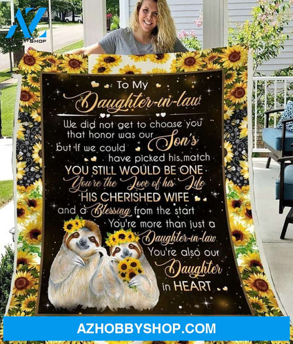 Blanket-Daughter-In Law In Heart, Fleece Sherpa Blankets