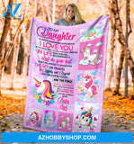 Blanket Gift For Daughter To My Daughter Unicorn Fleece Blankets Unique Gifts